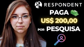 Ganhe RENDA EXTRA ONLINE Respondendo Pesquisas com Respondent [upl. by Enoid]