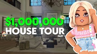 1000000 BLOXBURG HOUSE TOUR PART 1  Roblox Bloxburg  WITH VOICES [upl. by Nwahs87]