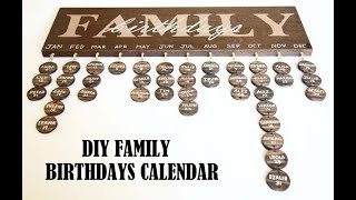 How to Make A DIY Family Birthday Calendar Board [upl. by Trixi426]