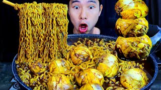 mukbang black bean noodles and balut [upl. by Ventre127]