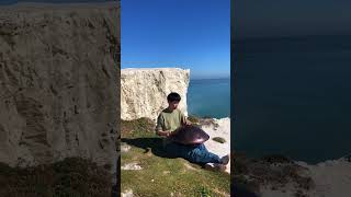 Handpan cover Malte Marten”Ancient Energy” in Seven Sisters cliffs Seaford relaxingmusic [upl. by Trinette]