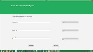 Movie Recommendation System with Python Tkinter [upl. by Nosnaj260]