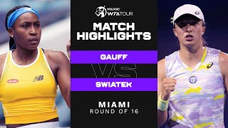 Coco Gauff vs Iga Swiatek  2022 Miami Round of 16  WTA Match Highlights [upl. by Dlared]