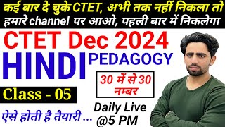 CTET Classes 2024  Hindi Pedagogy  Class05  CTET Previous Year Question Paper  CTET Preparation [upl. by Susette]