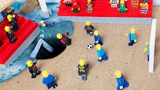 SINKHOLE in FOOTBALL STADIUM  Wave Machine  Dam Breach Expetiment with LEGO [upl. by Anelleh873]