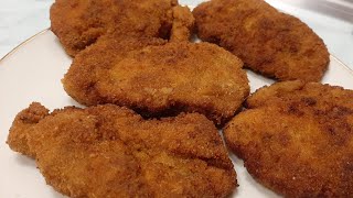 طريقة تحضير إسكالوب باني  escalope panée [upl. by Pallaten]