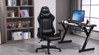 Vinsetto Gaming Chair w RGB LED Light Black [upl. by Lucius279]