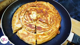 How To Make Turkish Borek In A Pan  Turkish Food Recipes  No Filo Pastry  No Oven  From Scratch [upl. by Ahsoem753]