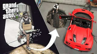 LA MIGLIOR RAPINA di GTA 5 FUGA dal TUNNEL SEGRETO in FERRARI  MODS [upl. by Alisan]