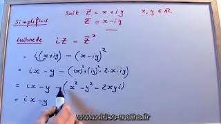 Simplifier lexpression aux nombres complexes MATHS TS [upl. by Niltiac140]