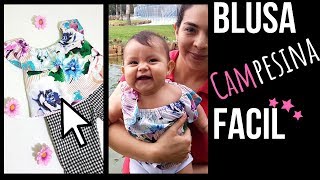 Como hacer una blusa campesina FACIL [upl. by Cristine]