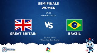 GREAT BRITAIN vs BRAZIL  Futsal DEAFLYMPICS ERZURUM 2024  Women Semifinals [upl. by Atina554]