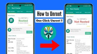 How to Unroot any Smartphone  How to Unroot Magisk Rooted Phone  One Click Unroot [upl. by Oivlis944]