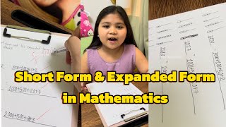 Short Form and Expanded Form in Mathematics  Grade 3 Math 8 years old DjYeshaVlogs [upl. by Eulalia268]