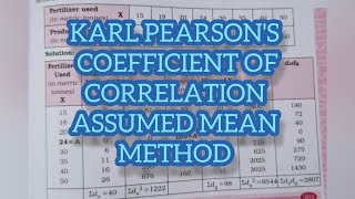 KARL PEARSONS COEFFICIENT OF CORRELATION ASSUMED MEAN METHOD CL11 CH9 CORRELATION ECONOMICS NBSE [upl. by Cedell]