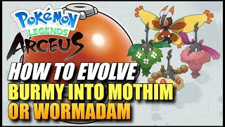 Pokemon Legends Arceus  How To Evolve Burmy Into Mothim Or Wormadam  How To Get Mothim Or Wormadam [upl. by Otiragram]