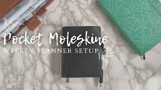 Moleskine Weekly Setup  Pocket Planner Flip  Pocket Planner [upl. by Yawnoc]