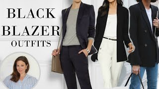 Black Blazer Outfit Ideas  Fashion Over 40 [upl. by Slen]