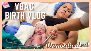 Successful VBAC Unmedicated Positive Labor and Delivery Vlog EMOTIONAL  Oh Mother [upl. by Acissey]