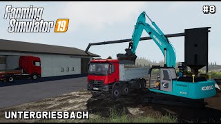 Kobelco SK210  Public Works and Farming  Untergriesbach  Farming Simulator 19  Episode 8 [upl. by Naot]