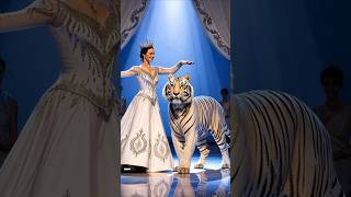 Woman fuses with Tiger on AGT  magic shorts [upl. by Sand679]