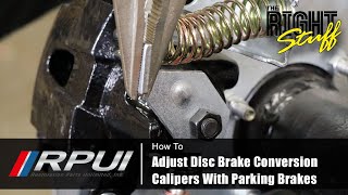 How To Adjust Disc Brake Conversion Calipers With Parking Brakes [upl. by Garald922]