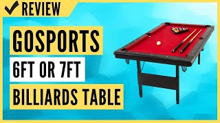 GoSports 6ft or 7ft Billiards Table  Portable Pool Table Review [upl. by Domella834]