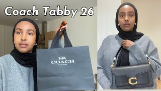 Coach Tabby Bag 26  Unboxing BrassBlack [upl. by Einnaej249]