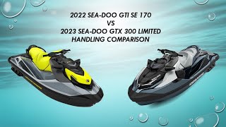 SeaDoo GTI SE 170 vs GTX 300 Limited  Handling Comparison [upl. by Shama709]