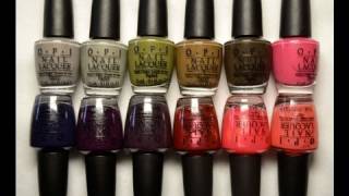 OPI  Touring America  Fall collection Swatch video [upl. by Eissirc307]