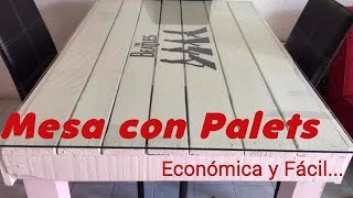 ► COMO HACER UNA MESA CON PALETS  DIY COMEDOR TARIMA  HOW TO DO A TABLE WITH PALLET [upl. by Asenab34]