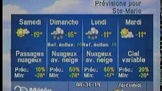 Winter 2009 Local Forecasts January 16th  Meteo Media Differ a bit from The Weather Network [upl. by Aehsan]