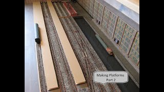 Making platforms for a model railway using Slaters plasticard Part 2 [upl. by Ycam]