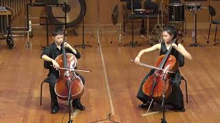 Barriere Sonata in G Major for Two Cellos Jun Gardiner and Lieun Park [upl. by Aitat]