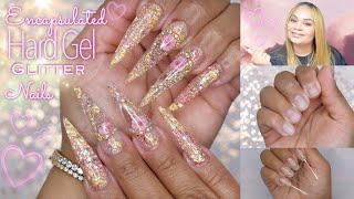 Encapsulating Chunky Glitter Using Soak Off Builder Gel ✨ [upl. by Lowrance]