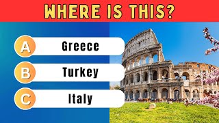 Can You Name These Countries From Their Famous Landmarks  Country Quiz Challenge [upl. by Lamiv]