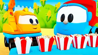 Leo der Lastwagen Cartoon Leo und Co machen Popcorn Neue Folge [upl. by Anjela]