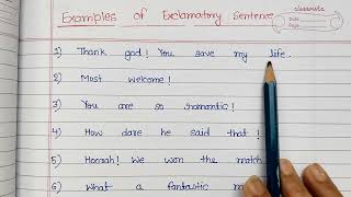 Examples of Exclamatory Sentence [upl. by Akirahs]