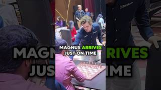 Magnus ARRIVES JUST ON TIME To the GAME AGAINST Vidit [upl. by Erlandson388]