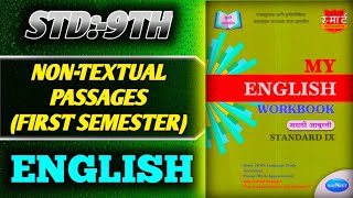 NonTextual Passages 1st semesterStd 9th English workbook answers [upl. by Ellehcan]