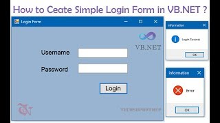 How to Create Simple Login Form in VBNET Without Connecting to Database [upl. by Avirt]