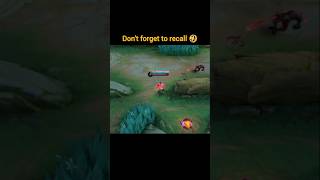 Dont forget to recall 🤣 shorts mlbb mobilelegends [upl. by Aernda]