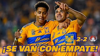 TIGRES VS SAN LUIS CON EMPATE LIGA MX APERTURA 2023 JORNADA 16  EN ZONA FUT [upl. by Holms243]