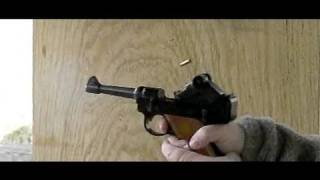 Luger 22 pistol filmed at 600fps slow motion [upl. by Alesandrini706]