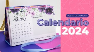 ✂ Hacer un CALENDARIO 2024  Descargable gratis [upl. by Einon]