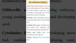 Site pf Hormone biosynthesis in plants shorts trending viralshorts [upl. by Rosemari]