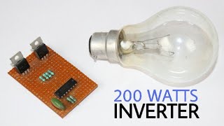 200 WATTS inverter circuit using 4047ic [upl. by Pears]