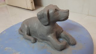 Labrador dog Clay sculpting  dog clay modelling  Nishad Claycraft  Labrador Retriever [upl. by Doniv]