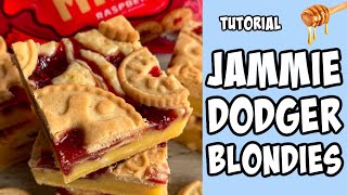 Jammie Dodger Blondies Recipe tutorial Shorts [upl. by Starling980]