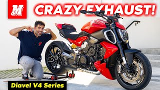 Crazy LOUD Exhaust for our Ducati Diavel V4 Termignoni Dragster Exhaust [upl. by Colon]